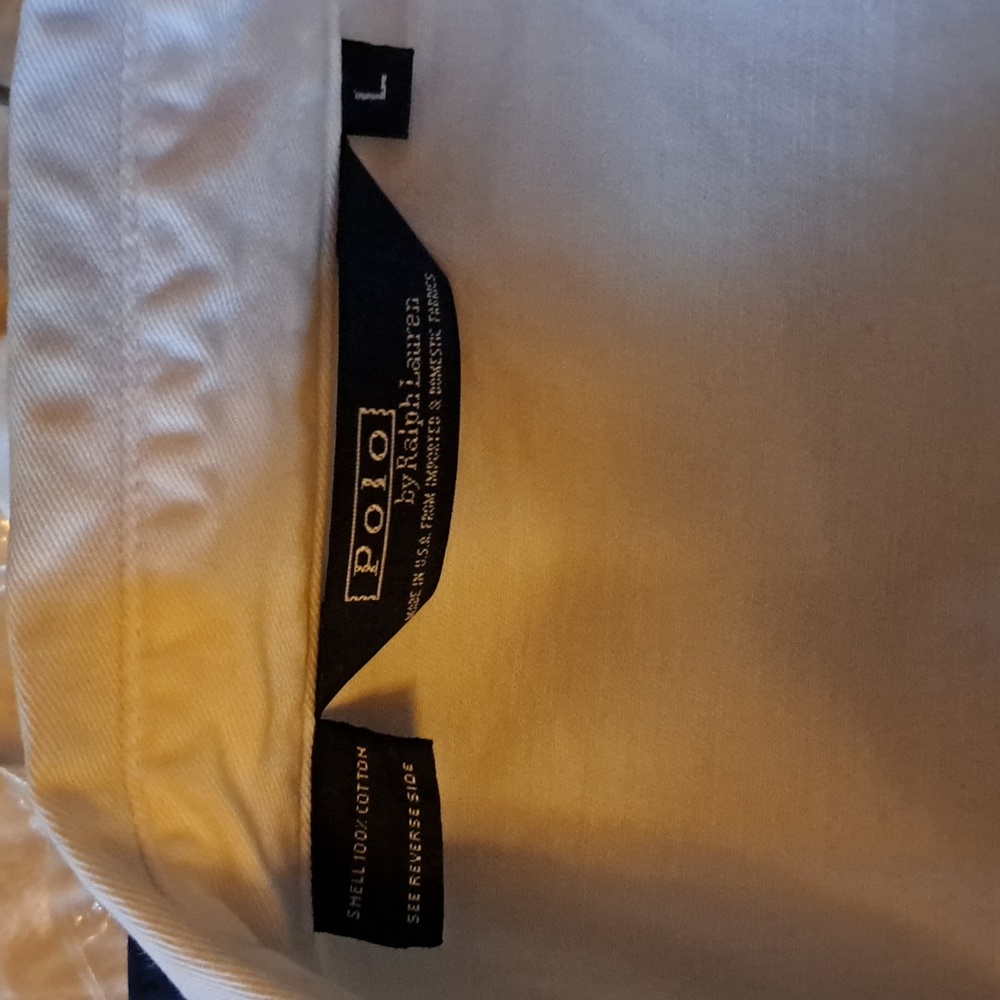 Polo Ralph Lauren White Full Zip 100% Cotton Jacket Size L - Picture 3 of 7